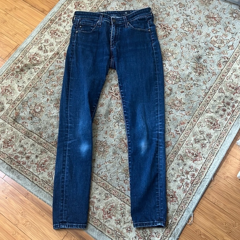 AG Adriano Goldschmied The Legging Ankle Blue Jeans Super Skinny Denim Size 26 R